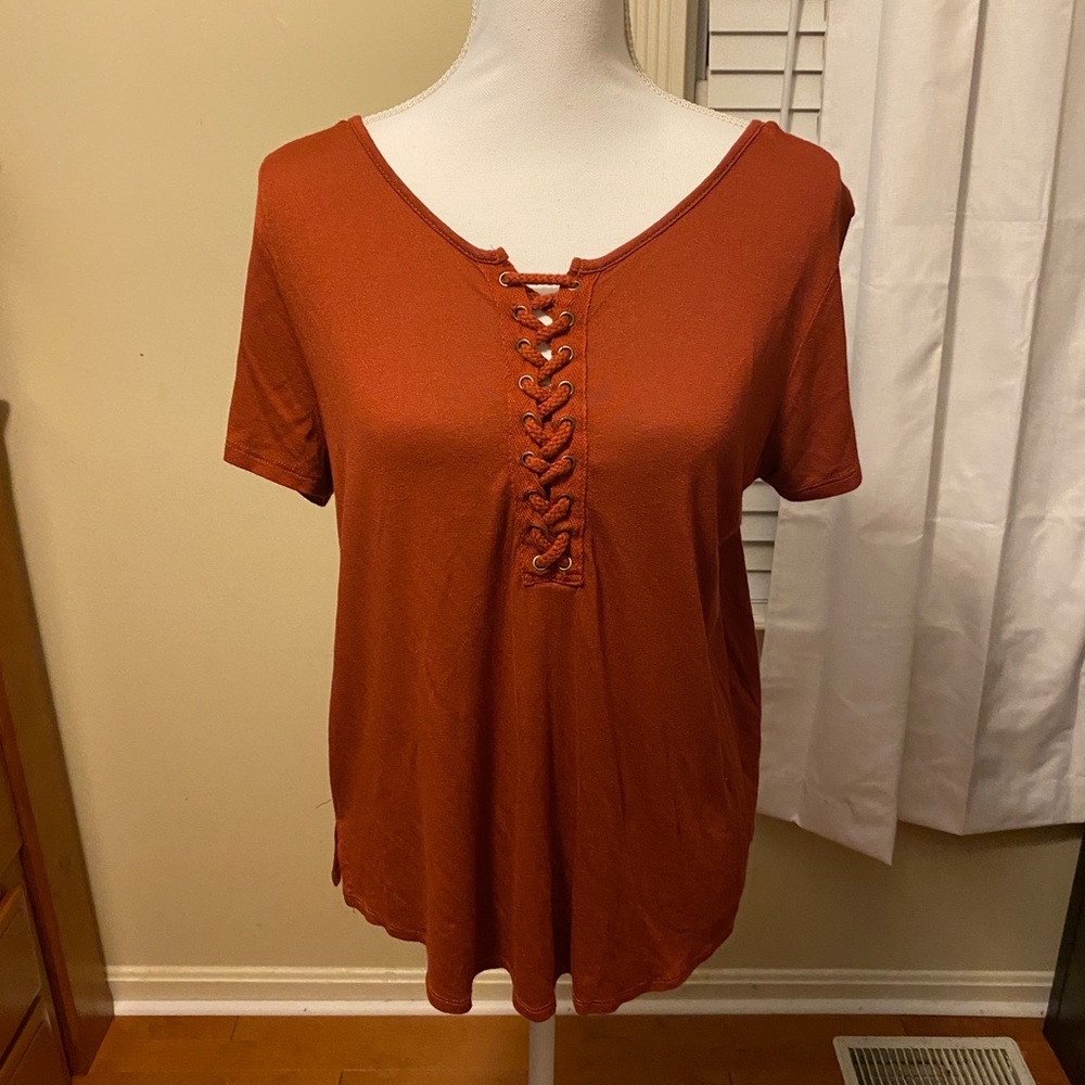 Rustic orange shirt